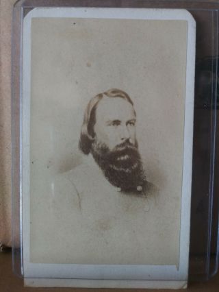 Civil War Cdv Confederate General James Longstreet,  Lee 