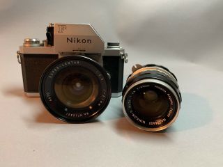 Vintage 1971 Nikon F Photomic Ftn 35mm Slr Film Camera Nippon Nikkor 1:2.  8 35mm