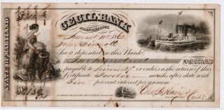 Civil War 1862 Maryland Certificate Of Deposit Cecil Bank Ornate