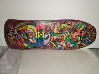 Vtg Hosoi Picasso Santa Cruz Reissue Skateboard Deck - Purple Stain 129