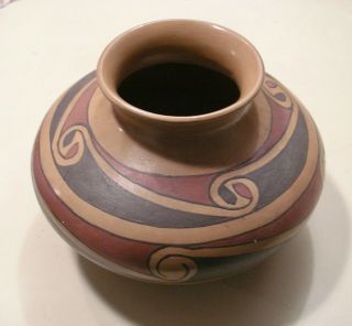 Vintage Mata Ortiz Mexico Polychrome Pottery Pot - 7 "