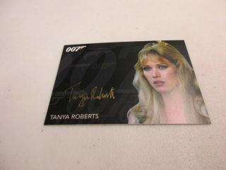 2017 James Bond Archives Final Edition Tanya Roberts As Stacey Gold Autograph