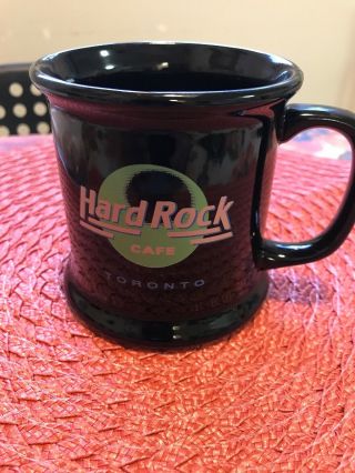 Hard Rock Cafe Coffee Mug Cup Black Green Toronto Collectible