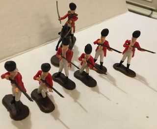 Vintage Men Of ‘76 Revolutionary British Officer On Horse,  5 Redcoats Regulars 2