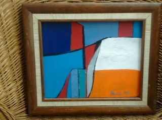 Mid Century Modern Style Abstract Painting Modernist Vintage Contemporary