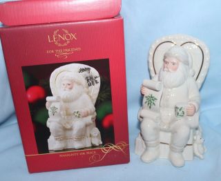 Lenox For The Holidays Naughty Or Macy Santa 2009 24k Gold Trim