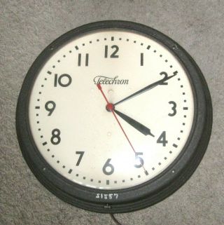 Vintage Telechron Electric Wall Clock Great From University Of Minnesota