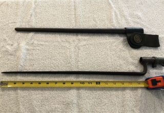 Civil War Socket Bayonet With Scabbard,  Marked U.  S.