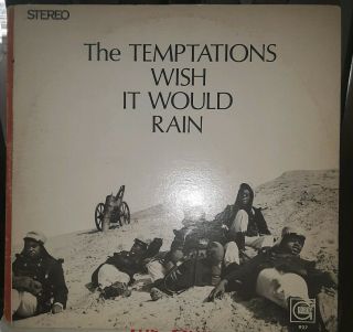 Temptations Wish It Would Rain Lp Nm And Autographed By All 5 Members