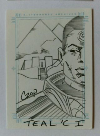 Stargate Sg - 1 Artist Sketchafex Sketch Trading Card Teal 