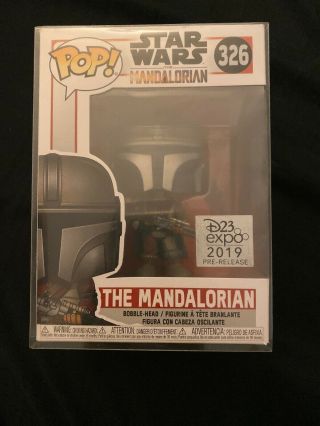 D23 Expo 2019 Exclusive The Mandalorian Funko Pop Star Wars In A Protective Case