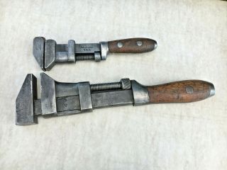 Vintage Bemis And Call Company 12 " Adjustable Railroad Monkey Wrench & Pexto 8 "