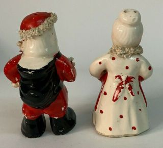 Vintage Kreiss 1956 Christmas Mrs.  Mr.  Santa Claus Set Salt & Pepper Shakers 3
