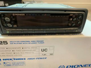 Vintage Pioneer Car Radio Stereo DEH - P825 CD player receiver deck w/ Remote Box 2