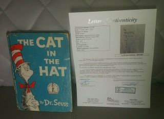 Dr Seuss Signed Autographed 1957 1st First Edition Cat In The Hat Book Jsa Loa