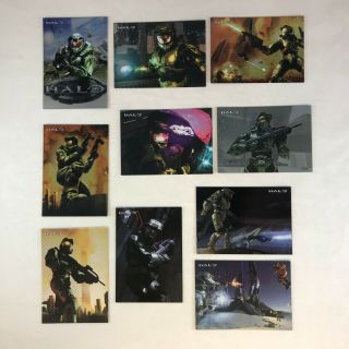 Halo Video Game Cards By Topps (2007) Complete Foil Chase Card Set (10)