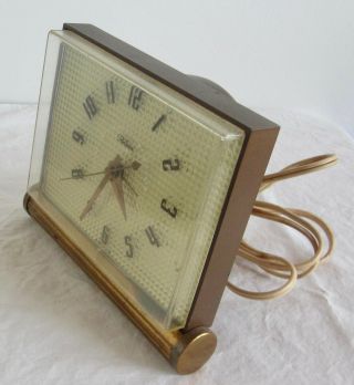 Vtg Telechron Alarm Clock 7h179 Mid Century Modern Ge General Electric Art Deco