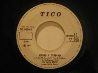Joe Cuba Peru 45 Hecho Y Derecho/la Calle Esta Durisima Latin Tico Vg,  N/a 45 Rp