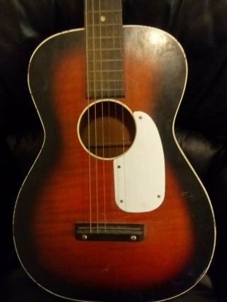 Vintage Harmony Stella Acoustic Parlor Guitar W/ Strat Style Headstock