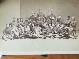 Rare Civil War Officers Of The 44th Massachusetts Infantry Cdv Photograph