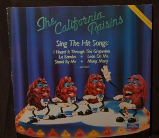 The California Raisins Sing The Hit Songs Lp Record Sl - 9706 1987