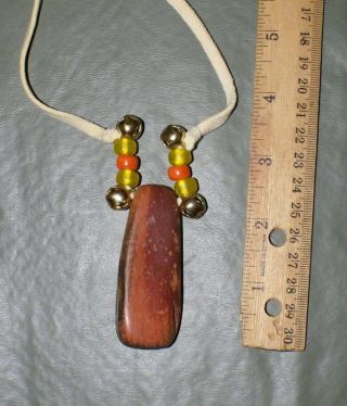 Beaded Catlinite Pendant Necklace,  Native American