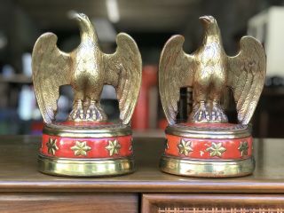 Vintage Marion Bronze Brass Eagle Bookends Book Ends