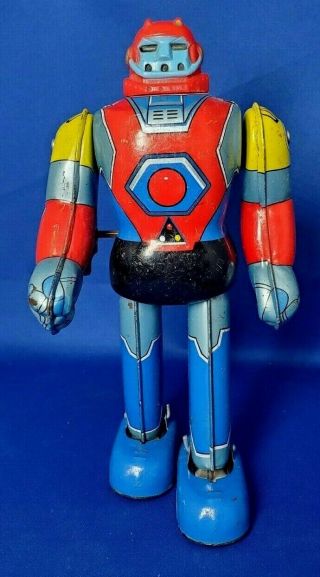 Rare Htf Ufo Warrior Dai Apolon Robot Vintage Wind Up Toy 1970 