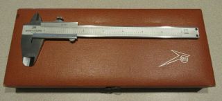 VINTAGE BROWN AND SHARPE VERNIER CALIPERS 577 SWISS MADE STAINLESS MACHINIST 2