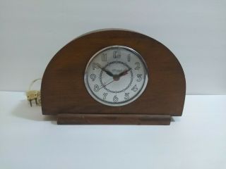 Vintage Clock Shelf Mantel United Self Starting Electric