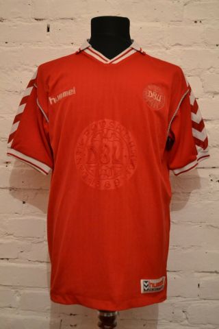 Vintage Denmark Home Football Shirt 1998/2000 Soccer Jersey Trikot Hummel Mens M