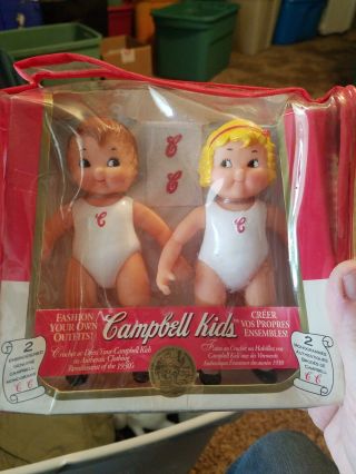 Vintage Fibre Craft Campbell Soup Kids Collector Dolls 1995 5”