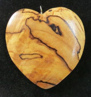 Vtg Wooded Carved Gp Goingback Chiltoskey Cherokee Pendant Heart Native American