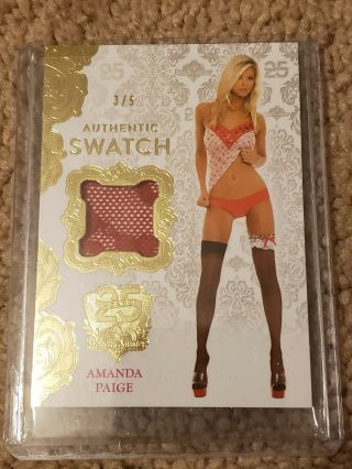 2019 Benchwarmer 25 Years Series 2 Amanda Paige Gold Swatch Card Sp /5