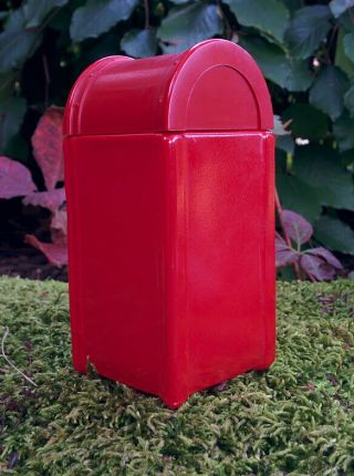 Vintage RARE ALL RED CANADA VERSION First Class Male Mailbox Glass Avon Bottle 3