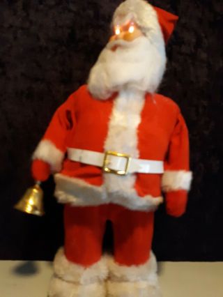 Battery Operated Santa Claus Vintage Tin Rings Bell