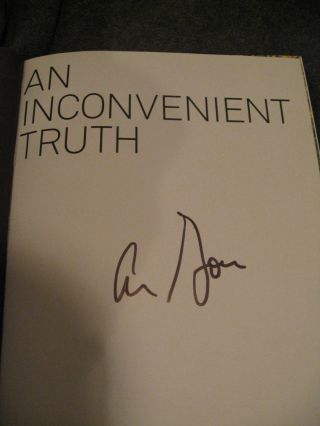 Al Gore Signed Autograph Book An Inconvenient Truth Book Rare In Person D