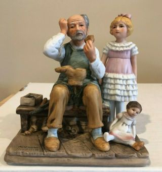 1979 Norman Rockwell " The Cobbler " Figurine With Box And