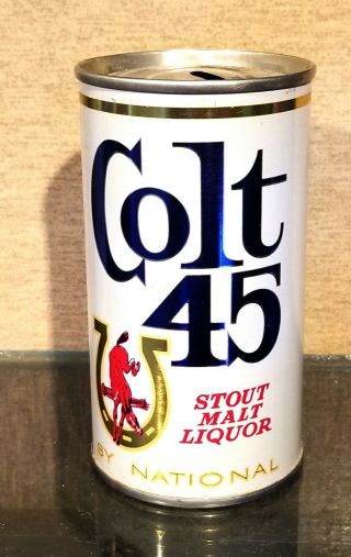 Brillant Colt 45 Stout Malt Liquor Steel Pull Tab Beer Can National 4 City