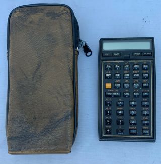 Vintage Hp 41cx Calculator W Case And Advantage Module Parts