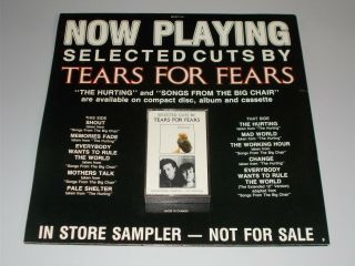 Tears For Fears - Now Playing Canadian 1985 Vertigo Promo Cassette Pack Rare