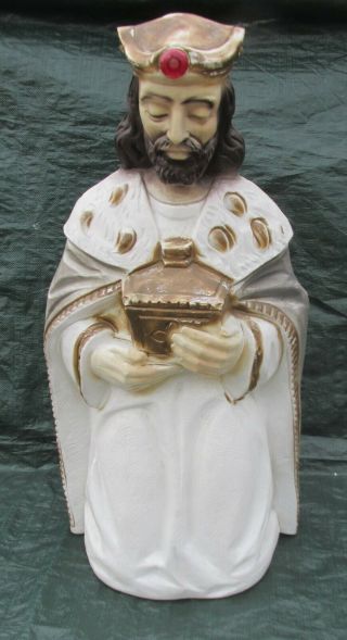 Vintage Beco Blow Mold Nativity Kneeling Wise Man/magi Lighted U.  S.  A.  Made Lqqk
