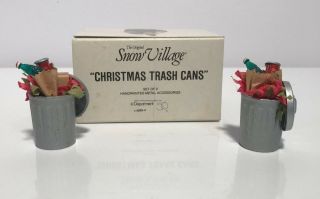 Department 56 Snow Village Christmas Trash Cans 5209 - 4