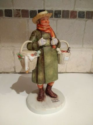 Norman Rockwell " Merrie Christmas " From The Gift World Of Gorham Figurine 1982