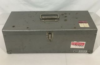 Vintage Bmr Fabricators Metal Tool Box Toolbox W/ Socket Tray,  Distressed
