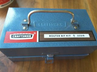 37 Piece Vintage Craftsman Router Bit Kit 25518 Made In Usa
