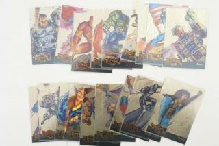 Marvel Metal Gold Blasters Set Of 18 Cards Fleer 1995