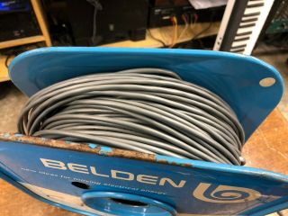 Vintage Spool Of Belden 2 Conductor Rubber Microphone Cable 500 Ft Spool