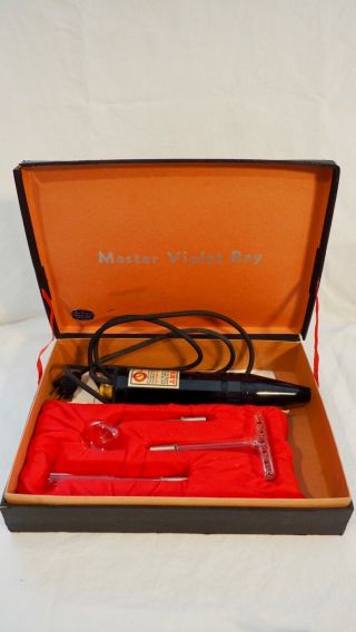 Vintage Master Violet Ray High Frequency Machine Wands Quack Medicine