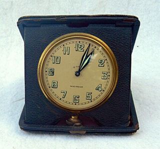 Vintage Waltham 8 Day Travel Clock In Case Running C.  1926